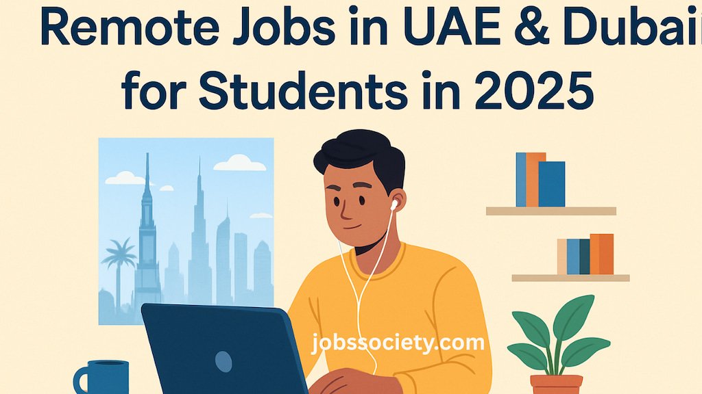 Student working remotely on a laptop in Dubai – remote jobs in UAE & Dubai for students 2025