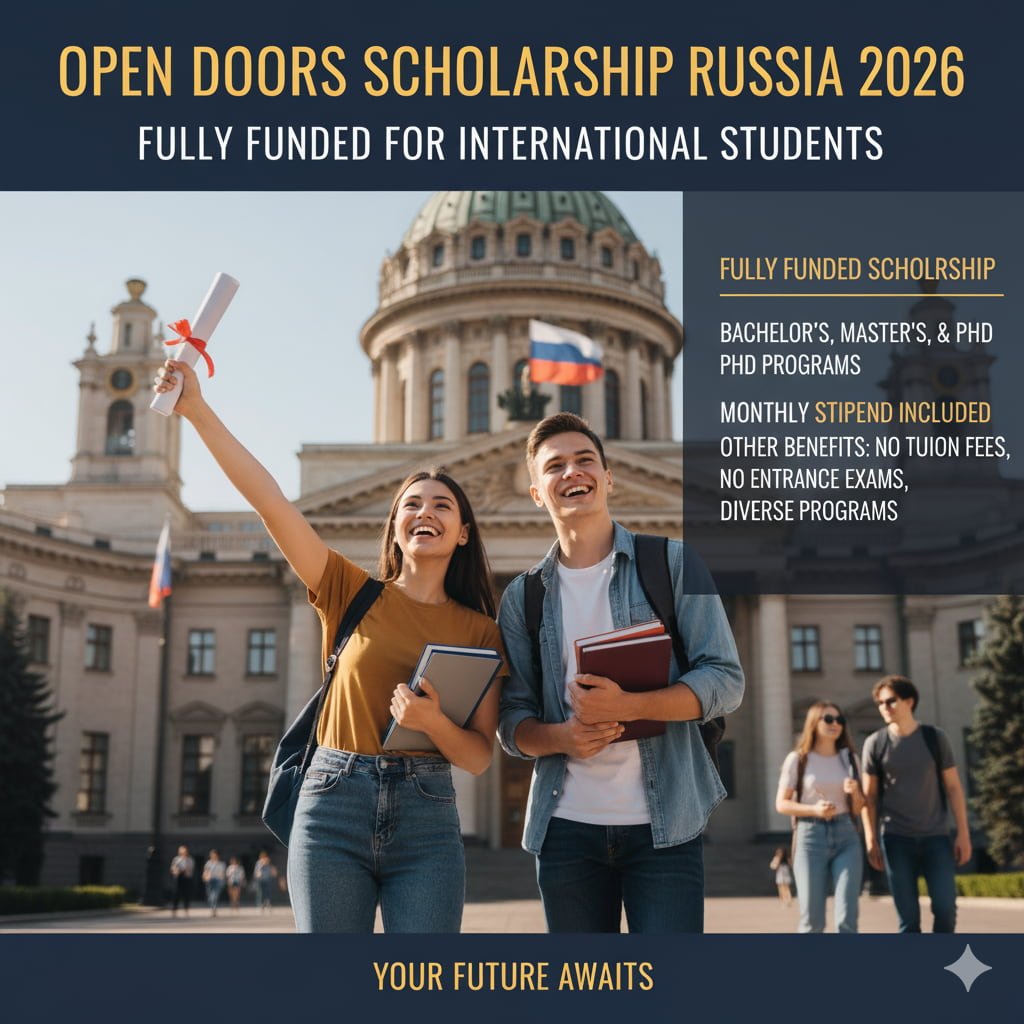Open Doors Scholarship Russia 2026 – Fully Funded for International Students
